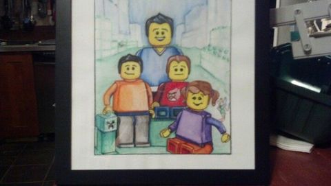 Best Father's Day Gift Ever!! Lego Family Portrait ! Thx Love | Cool ... regarding Diy Lego Family Portrait