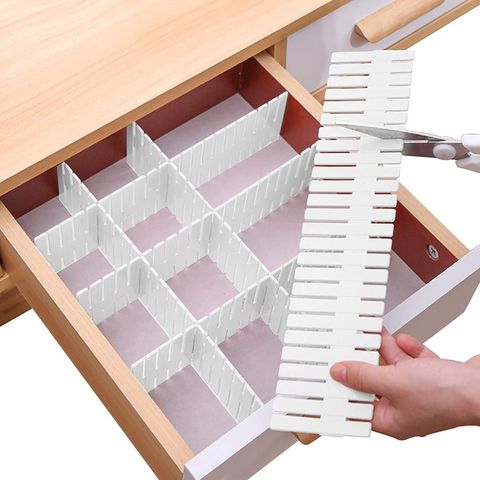 Bonison Drawer Divider 8Pcs Adjustable Storage Organizer Separator For ... throughout Walmart Divided Organizers Drawers