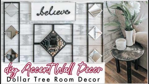 Budget Friendly Home Decor| Dollar Tree Diy Accent Wall | Modern ... with regard to Diy 100 Dollar Accent Wall
