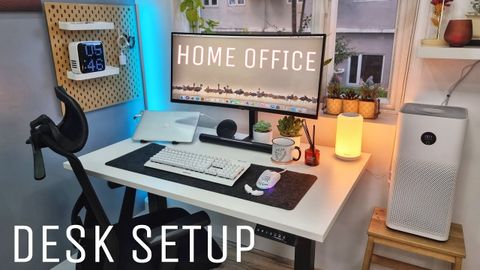 Building My Wife Her Dream Minimal Home Office Desk Setup - Clean And ... with Tiny Apartment Wfh Desk Setup