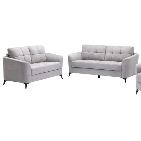 Callie 2-Piece Couch Living Room Furniture Set, Light Gray Woven Fabric ... within Designing Your Perfect Living Room with Callie Fabric Furniture