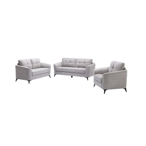 Callie Light Gray Woven Fabric Sofa Loveseat Chair Living Room Set ... intended for Callie Woven Fabric Sofa Loveseat Chair Living Room Set