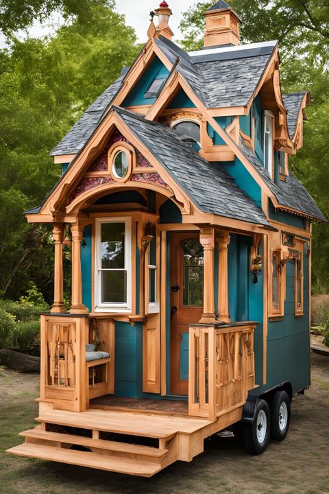 Charming Victorian Tiny House On Wheels: A Unique Home On Wheels Adventure! with regard to Tiny House On Wheels Photos Tour
