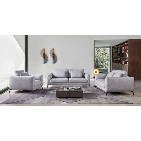 Divani Casa Beaman - Modern Grey Fabric Sofa Set - Walmart.com throughout The Art of Choosing the Right Fabric Sofa for Your Home Interior
