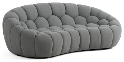 Divani Casa Yolonda Modern Curved Light Grey Fabric Loveseat ... with regard to Exploring the versatility of light grey upholstery in modern furniture collections