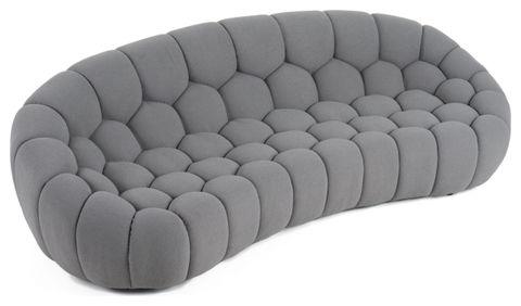 Divani Casa Yolonda Modern Curved Light Grey Fabric Sofa - Transitional ... in Divani Casa Yolonda Modern Curved Light Grey Fabric Sofa Set