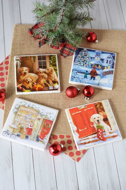 Diy Christmas Coasters - Made Out Of Christmas Cards And Tile Squares throughout Why Most DIY Holiday Coasters Are Broken (And What Actually Works)
