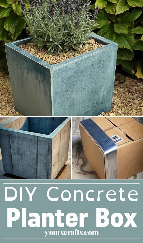 Diy Concrete Planter Box | Diy Concrete Planters, Diy Planters Outdoor ... intended for Diy Planters Budget Friendly