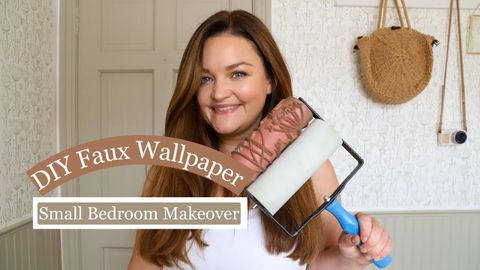 Diy Faux Wallpaper, Budget Small Bedroom Makeover | Small Bedroom ... pertaining to Diy Faux Wallpaper Renter