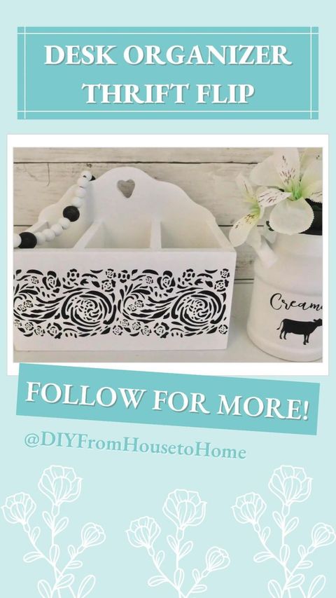 Diy Goodwill Desk Organizer Thrift Flip, Farmhouse Goodwill Diy ... intended for Cheap Organizers Goodwill Finds