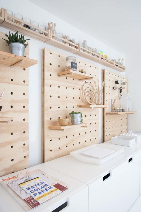 Diy Large Pegboard Storage Art Room | Art Studio At Home, Art Studio ... for DIY Modern Pegboard Shelving Secrets Professionals Use (That Beginners Miss)