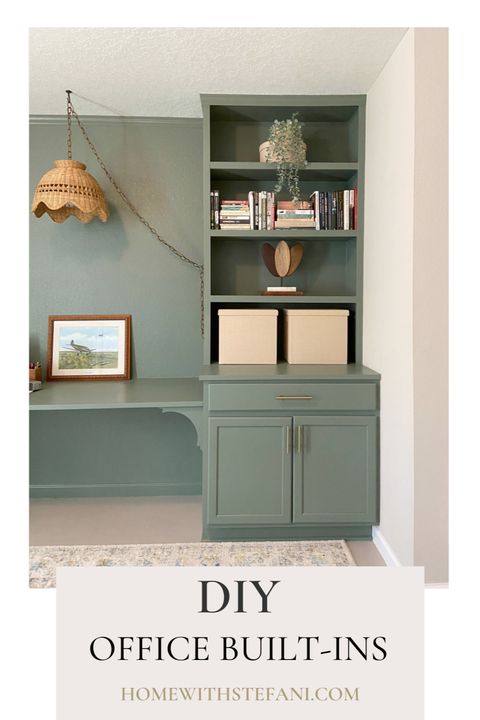 Diy | Office Built-Ins | Final Reveal | Home With Stefani | Office ... in Struggling With DIY Built In Office Design? Here's What's Actually Going Wrong