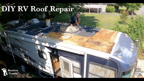 Diy Rv Roof And Wall Repair – Rv Restoration (S4 E19 Barefoot Travels ... within Struggling With Diy Repairs? Here's What's Really Going Wrong