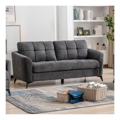 Ebern Designs Callie Light Gray Woven Fabric Sofa Loveseat Chair Living ... with regard to Callie Woven Fabric Sofa Loveseat Chair Living Room Set, Gray