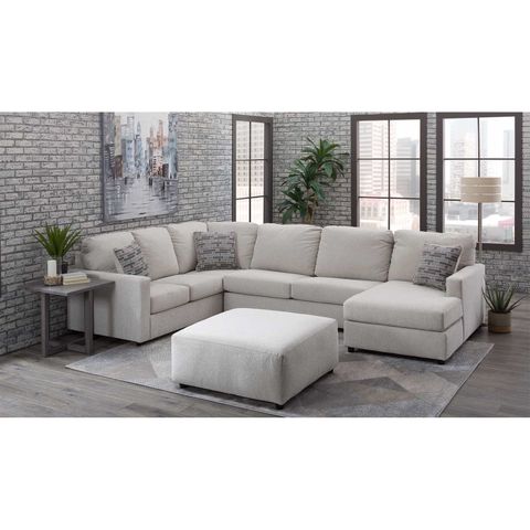 Edenfield Linen 3 Piece Sectional With Laf Chaise | K1-290Lc-3Pc | Afw.com with regard to Understanding the Albany 3pc Laf Sectional-Alcott Fawn Design Philosophy
