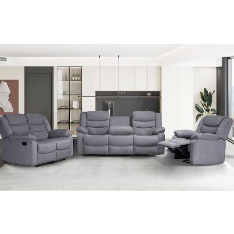 Ellesophas 3 Piece Fabric Manual Reclining Living Room Sofa Set, Sofa ... with Everything You Need to Know About the Ryland 3-Piece Fabric Manual Living Room Set Brown