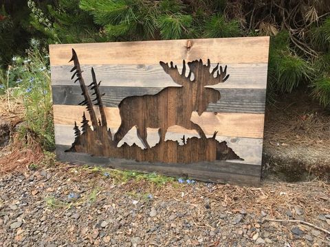 Este ArtÃculo No Está Disponible - Etsy | Reclaimed Wood Art, Moose ... inside The Hidden Benefits of Using Iron Moose Materials in Construction Projects