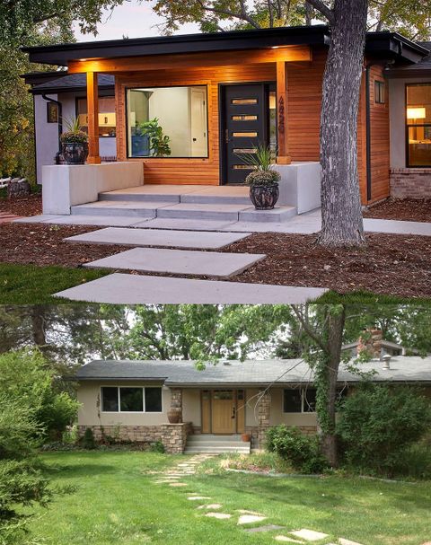 Exterior House Remodel, Home Exterior Makeover, Mid Century Modern ... pertaining to Small Home Stunning Transformations Tour
