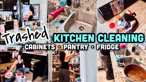 Extreme Kitchen Cleaning + Organizing // Full Kitchen Reset, Pantry ... inside Kitchen Cleaning Organizing Combo