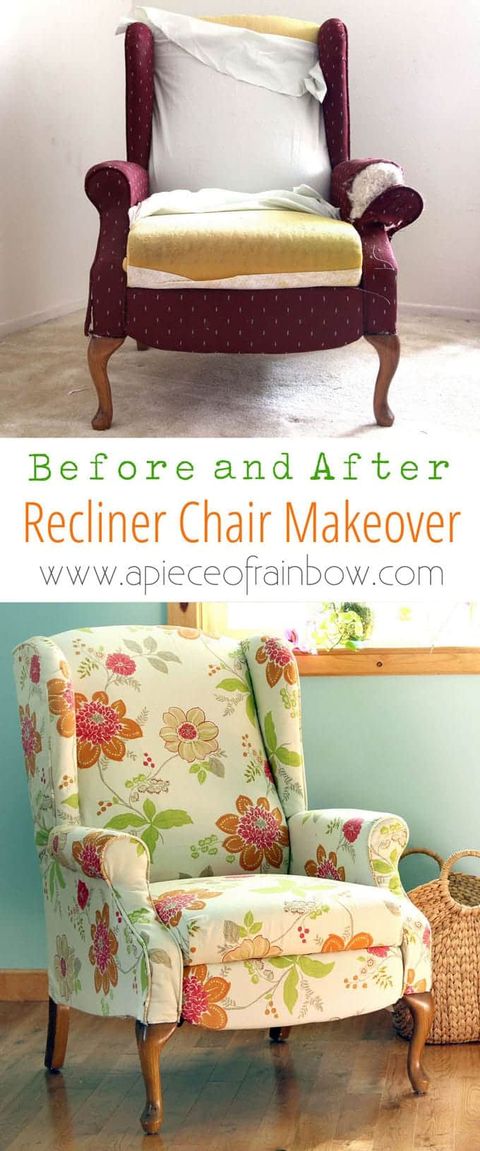 Fabric Chair Makeover Before After - A Piece Of Rainbow in Diy Chair Transformations Ideas