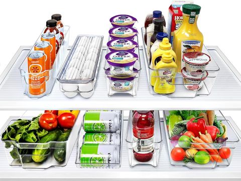 Fridge Bins And Freezer Bins Refrigerator Organizer Stackable Food ... with regard to Refrigerator Freezer Organizer Bins