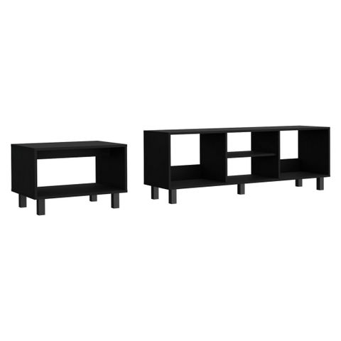 George Oliver Carter 2 Piece Living Room Set, Streamlined With Tv Stand ... inside Seattle Homeowners Guide to Selecting Quality Bar Carts and TV Stands