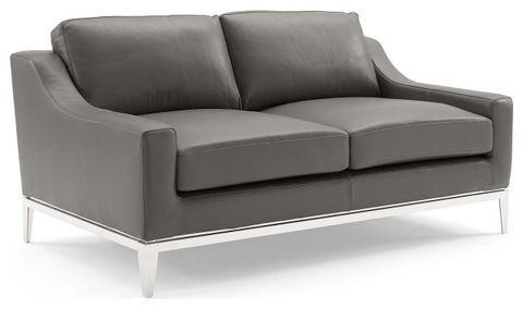 Harness 3 Piece Stainless Steel Base Leather Set - Midcentury - Living ... in Designing Your Home Around Contemporary Sofa Collection Trends