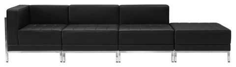 Hercules Imagination Series Leather 4-Piece Chair And Ottoman Set ... for Beyond the Basics: What Makes the Hercules Imagination Black Leather Set Special