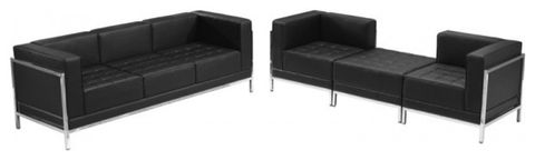 Hercules Imagination Series Leather Sofa And Lounge Chair Set, 4-Pieces ... with regard to Hercules Imagination Series Black Leather 3 Piece Sofa Set