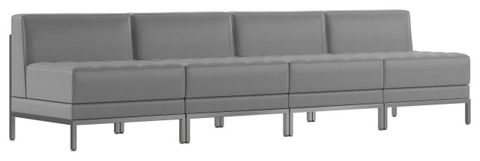 Hercules Imagination Series Leathersoft Lounge Set, 4 Pieces ... with regard to Hercules Imagination Series Leathersoft Lounge Set, 4 Pieces, Gray