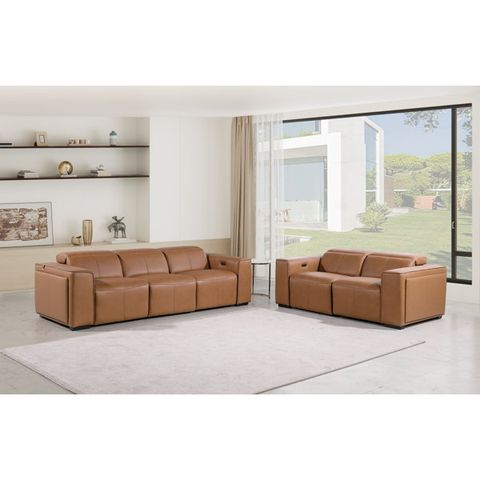 Hokku Designs Top Grain Italian Leather Modular Power Dual Reclining ... with regard to Leonardo Top Grain Italian Leather 2Pc Set