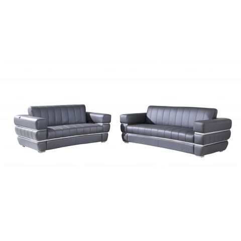 Homeroots Two Piece Indoor Dark Gray Italian Leather Five Person ... inside Maximizing comfort and style in indoor dining environments