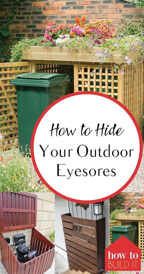 How To Hide Your Outdoor Eyesores | Outdoor Diy Projects, Diy ... throughout Diy Eyesores Hide Clever