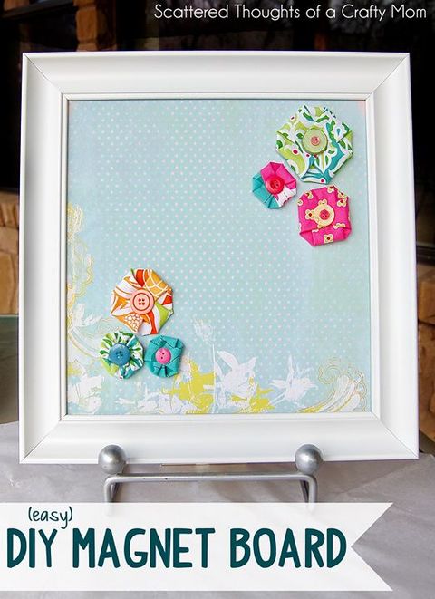How To Make A Magnet Board From An Old Picture Frame. | Diy Magnet ... inside Diy Magnetic Frame Artwork