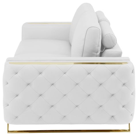 Leonardo Top Grain Italian Leather 2Pc Living Room Set - Contemporary ... throughout Leonardo Top Grain Italian Leather 2Pc Set