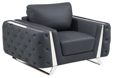 Leonardo Top Grain Italian Leather Chair - Contemporary - Armchairs And ... inside Leonardo Top Grain Italian Leather 2Pc Set