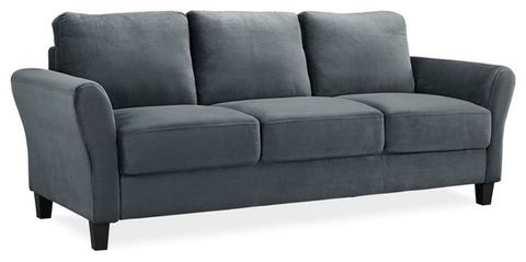 Lifestyle Solutions Transitional 2 Piece Sofa And Loveseat Set In Dark ... pertaining to Lifestyle Solutions Transitional 2 Piece Sofa And Loveseat Set In Dark Gray