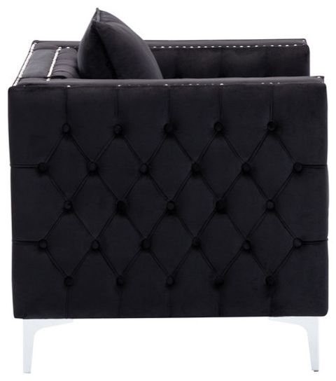 Lorreto Velvet Fabric Sofa Loveseat Chair Living Room Set - Midcentury ... for Understanding the Artisan Craftsmanship Behind Luxury Velvet Upholstery