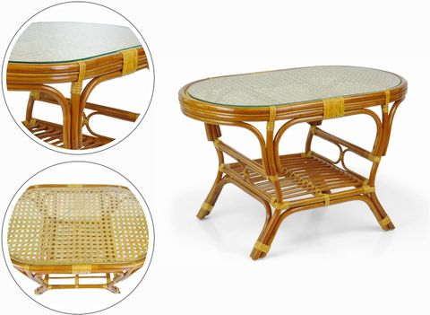 Malibu 4 Piece Rattan Lounge Set | Very Bambooâ„¢ within Rattan Malibu Wicker 4-Piece Set