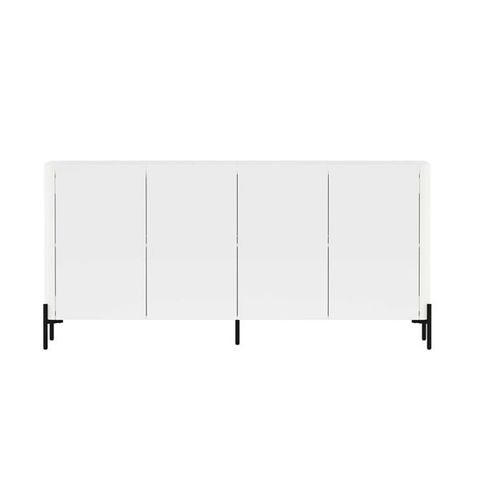 Manhattan Comfort Abbey 67-In W White Modern Composite Sideboard W ... pertaining to Maximizing Storage with Manhattan Comfort's Accent Cabinet Solutions