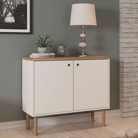 Manhattan Comfort Windsor 35.43 Modern Accent Cabinet With Solid Top ... in Maximizing Storage with Manhattan Comfort's Accent Cabinet Solutions