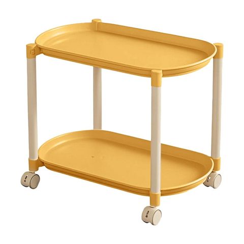 Matoen Creamy 2-Tier Rolling Side Table Cart With Wheels - Lightweight ... within Matoen Rolling Racks Secrets I Wish Someone Had Told Me (And Why They Matter)