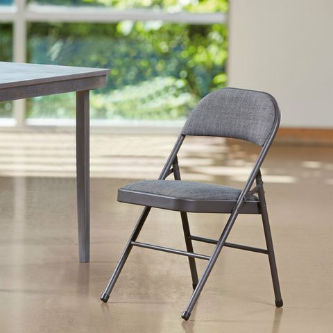 Maxchief Gray & Black Deluxe Padded & Upholstered Folding Chair Same ... within Costco's Office Furniture Game-Changer: Why This Elegant Chair is a WFH Essential
