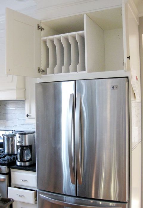 Maximizing Your Kitchen Storage With Over The Fridge Storage - Home ... in Closet Organizers Fridge Kitchen