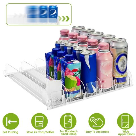 Moclever Drink Organizer For Fridge, Spring Loaded Fridge Can Dispenser ... within Maximizing Your Grocery Store Layout with Aldi's Fridge Systems