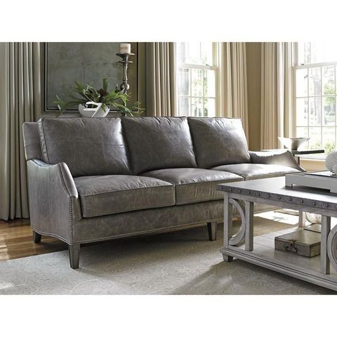 Modern Grey Leather Sofa Living Room Ideas / Living Room Sectionals ... in Design Tips for Incorporating 68x38 Modern Gray Leather Sofa And Loveseat in Your Home
