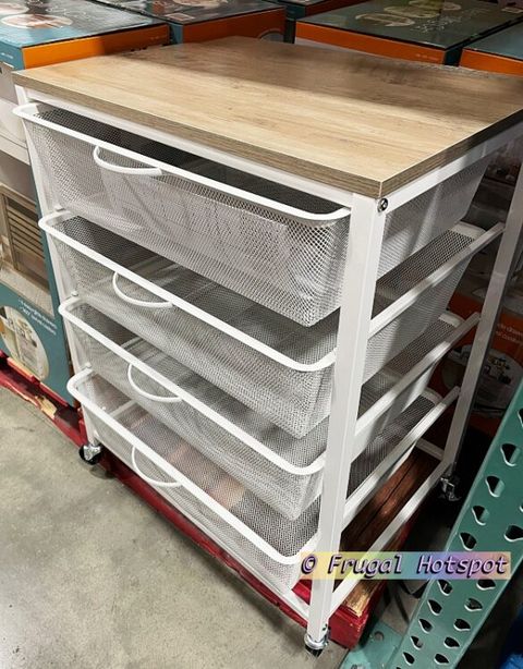 New At Costco: 4-Drawer Mesh Rolling Cart | Frugal Hotspot intended for Real solutions for real clutter problems with Costco drawer systems