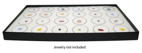 Novel Box Jewelry Stackable Black Plastic Utility Tray With Gem Jar ... intended for Homegoods Gem Cheaper Trays