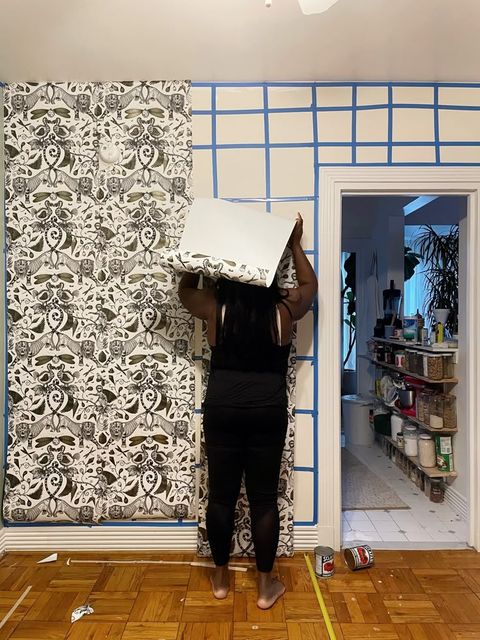 Orc Fall ?21 Part Two: Renter Friendly Diy Wallpaper | Renter Friendly ... for Diy Faux Wallpaper Renter