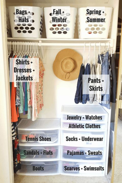 Organize A Small Closet In 5 Simple Steps | Dorm Room Organization ... pertaining to Organizing Small Closet Hacks
